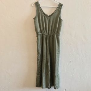 GAP Olive Green Cropped Leg Jumpsuit Medium